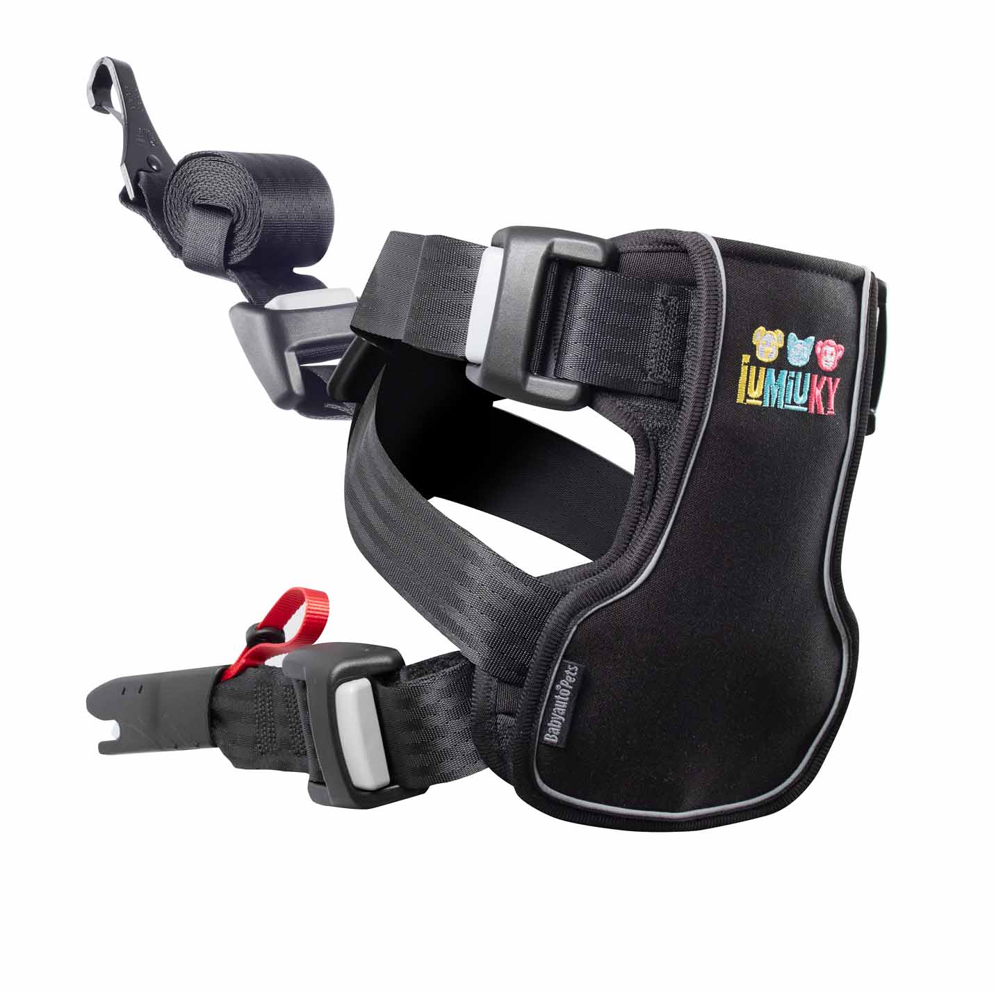 Arnés de coche para perros Iumiuky | arnés de viaje con isofix y top tether | Talla S