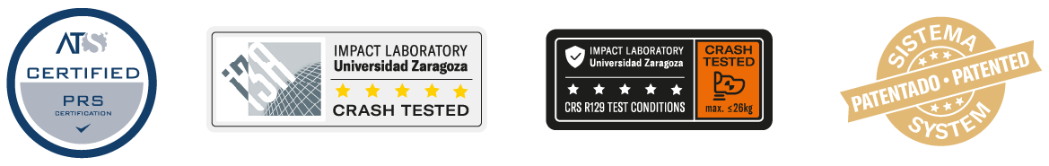 Sellos de calidad del arnés de coche para perros Iumiuky | Testado | Cetificado | Patentado