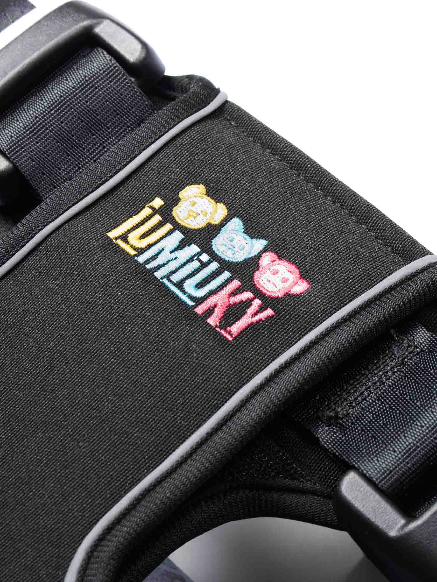 Detalle arnés de viaje coche para perros